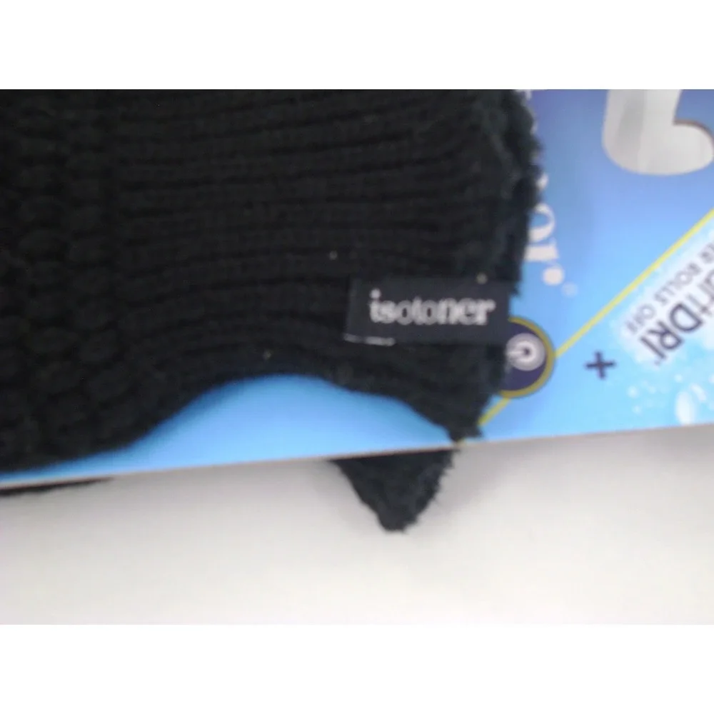 Isotoner Womens Black smartDRI Touchscreen Knit Gloves A550K3BLK1SZ One Size New